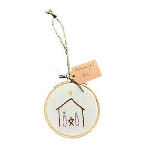 Hand Embroidered Nativity Ornament